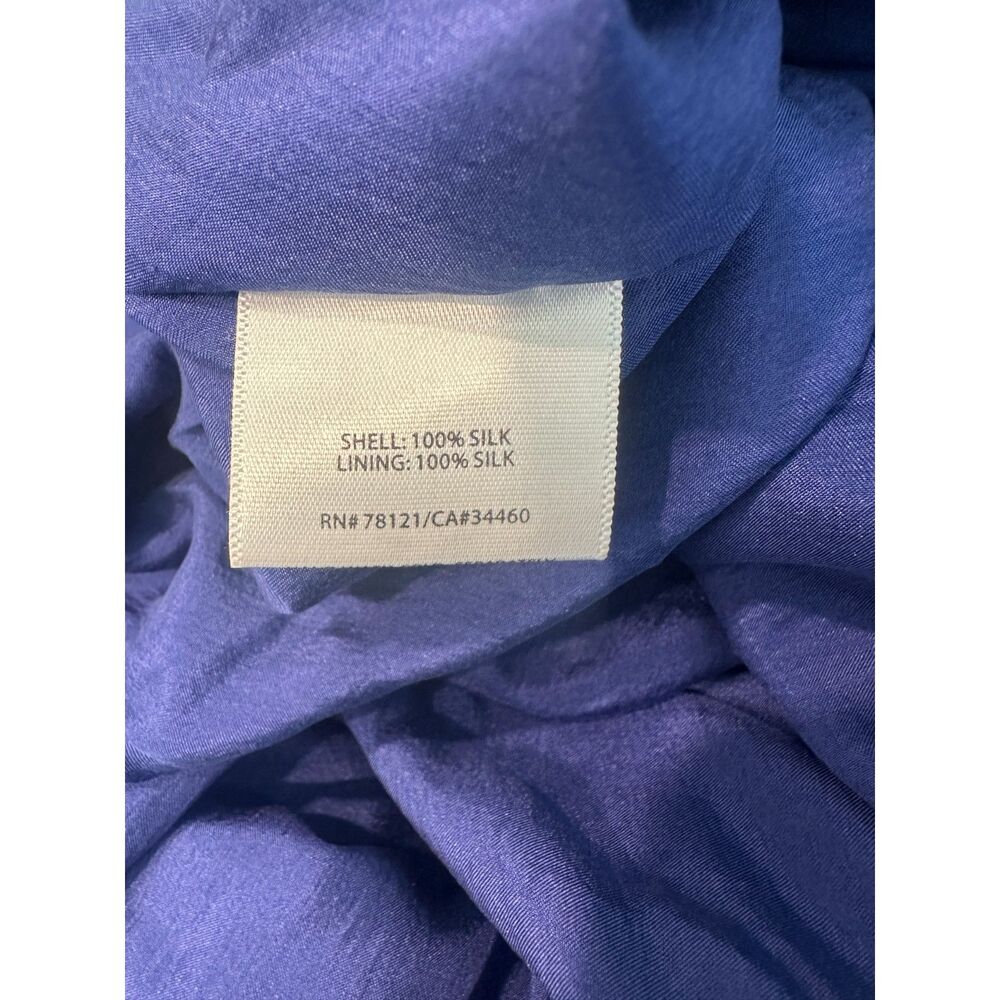 Eileen Fisher Blue Washed Silk Tiered Cross Back Sundress Maxi Dress Size XL - Picture 7 of 8